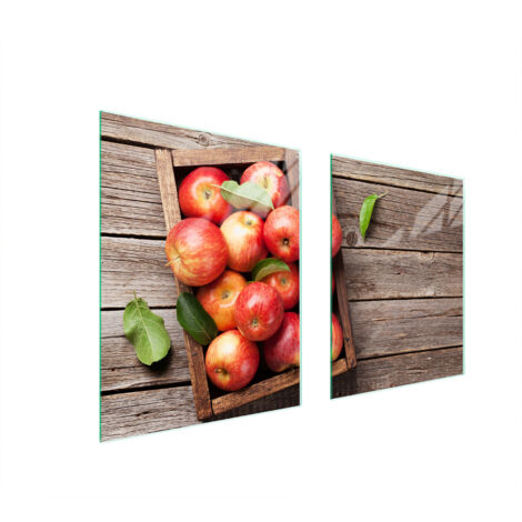PLAQUE DE PROTECTION EN VERRE POUR POÊLE 85x52 POMMES (1/5)