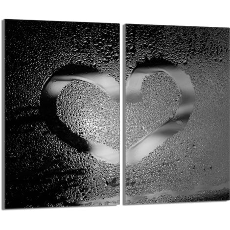 Plaque de protection en verre pour poêle 2x30x52 Coeur (1/5)