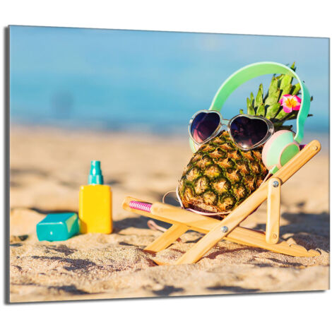 Protection de plaque de cuisson en verre 60x52 Ananas (1/5)