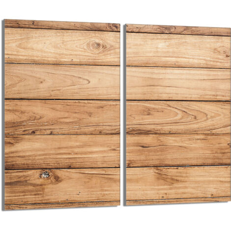 Plaque de protection en verre pour poêle à bois 2x30x52