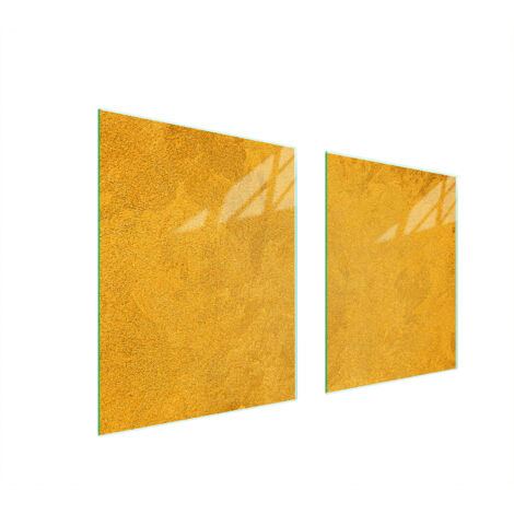 PLAQUE DE PROTECTION EN VERRE POUR POÊLE 85x52 OR (1/5)