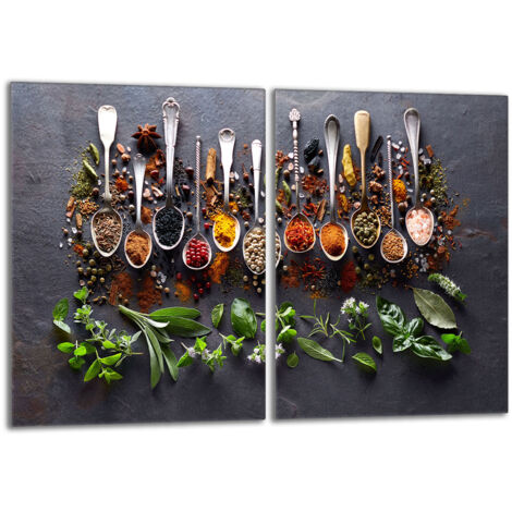 Planche à Découper En Verre Tulup – Design épices Et Herbes, Moderne Et Pratique