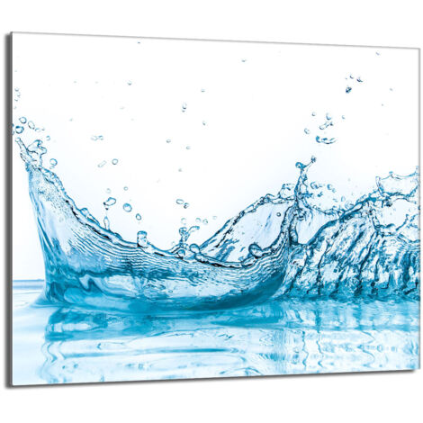 Plaque de protection en verre pour le poêle 60x52 Eau (1/5)