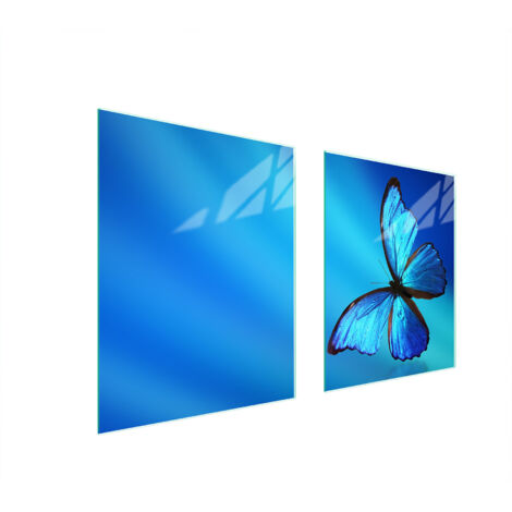 PLAQUE DE PROTECTION EN VERRE POUR POÊLE 85x52 PAPILLON (1/5)
