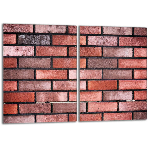 Plaque de protection en verre pour poêle 2x40x52 Brick (1/5)