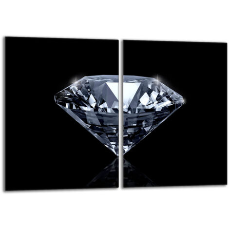 Plaque de protection en verre pour poêle 2x40x52 Diamant (1/5)
