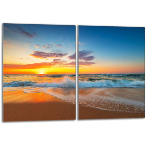 Plaque de protection en verre pour le poêle 2x40x52 Mer (1/5)