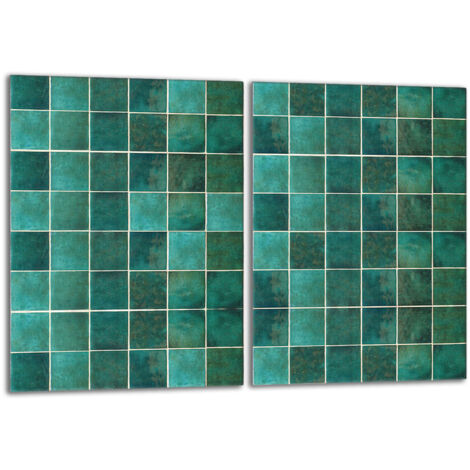 Plaque de protection en verre pour poêle 2x40x52 Vert (1/5)