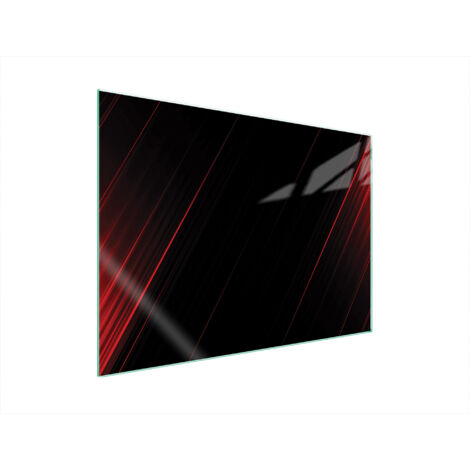 PLAQUE DE PROTECTION EN VERRE POUR POÊLE 70x52 NOIRE (1/5)