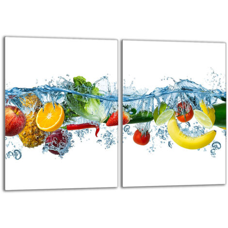 Tulup Planche De Cuisine En Verre Trempé – Motif Fruits – 2x40x52 Cm