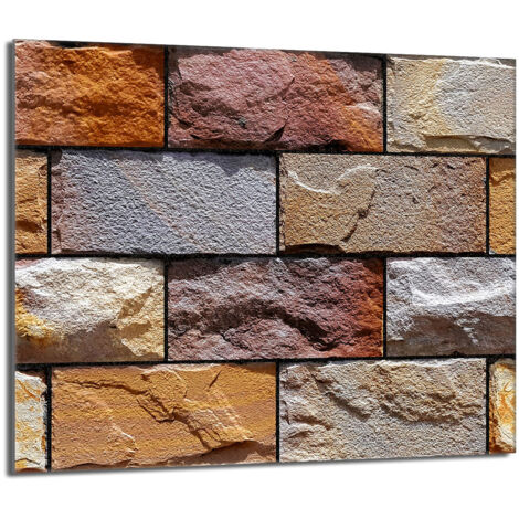 Plaque de protection en verre pour poêle 60x52 Brick (1/5)