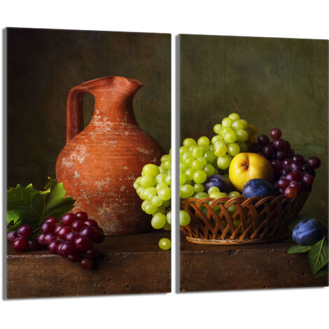 Protection de cuisinière en verre 2x30x52 Raisin (1/5)