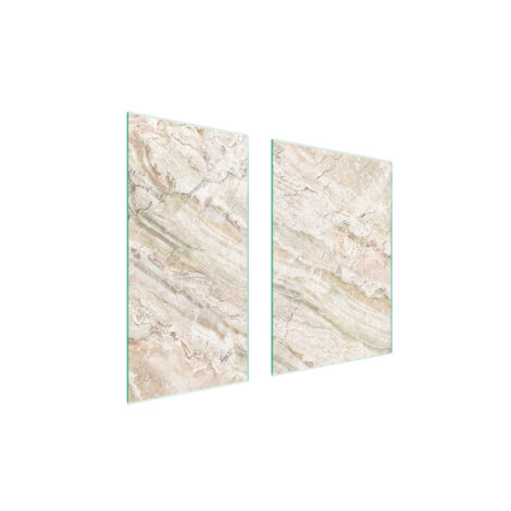 PANNEAU DE PROTECTION EN VERRE 75x52 MARBRE
