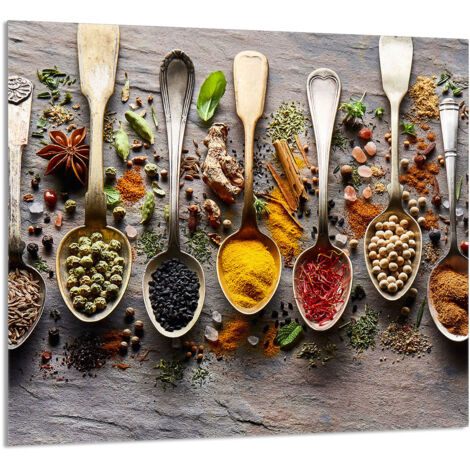 PANNEAU DE VERRE POUR CUISINE 65x60 Épices (1/5)