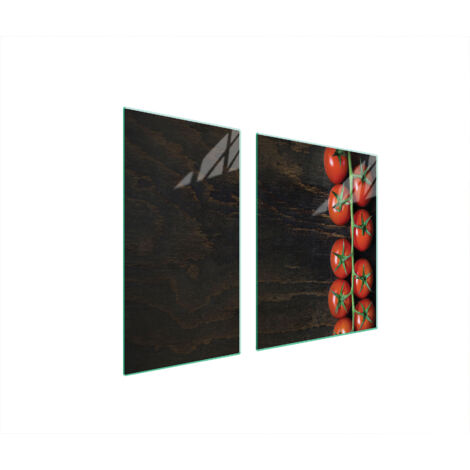 PLAQUE DE PROTECTION EN VERRE POUR POÊLE 90x52 TOMATE (1/5)