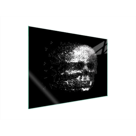 PLAQUE DE PROTECTION EN VERRE POUR POÊLE 70x52 CRÂNE (1/5)