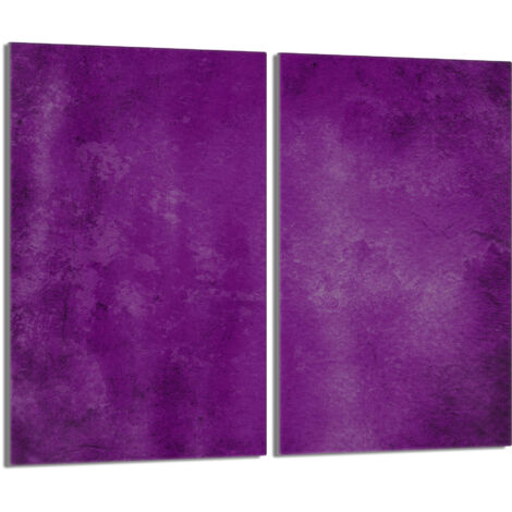 Plaque de protection en verre pour poêle 2x30x52 Violet