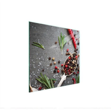 PLAQUE DE PROTECTION EN VERRE POUR POÊLE 50x52 ÉPICES (1/5)
