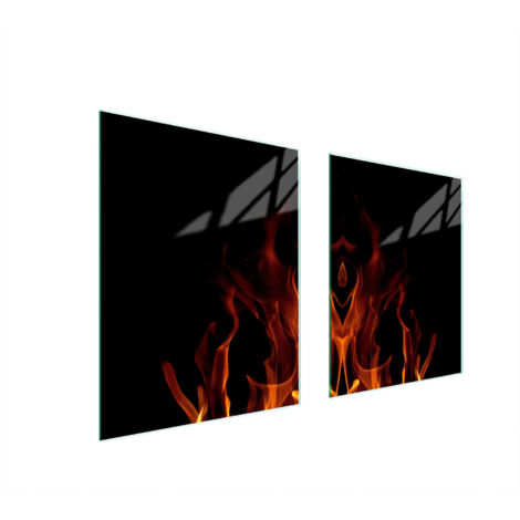 PLAQUE DE PROTECTION EN VERRE POUR POÊLE 85x52 FIRE (1/5)