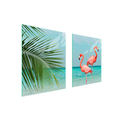 PLAQUE DE PROTECTION EN VERRE POUR POÊLE 85x52 FLAMINGO (1/5)