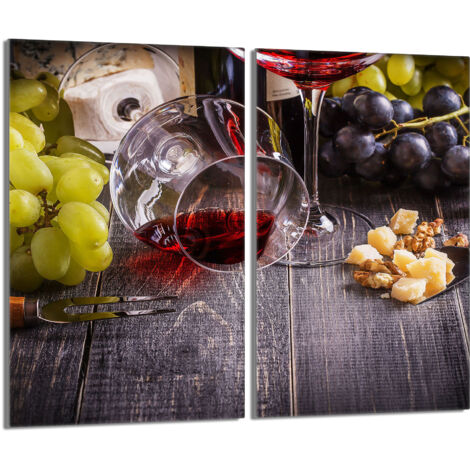 Plaque de protection en verre pour poêle 2x30x52 Wine (1/5)