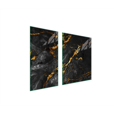 PLAQUE DE PROTECTION EN VERRE POUR POÊLE 90x52 MARBRE