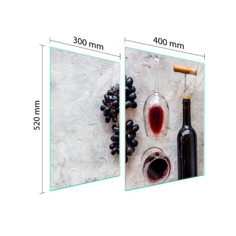 PLAQUE DE PROTECTION EN VERRE POUR POÊLE 70x52 WINE (1/5)