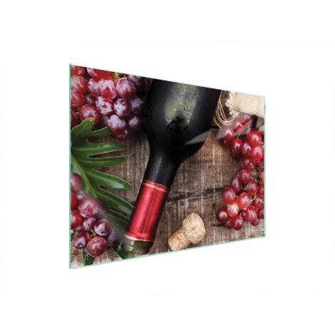 PLAQUE DE PROTECTION EN VERRE POUR POÊLE 70x52 WINE (1/5)