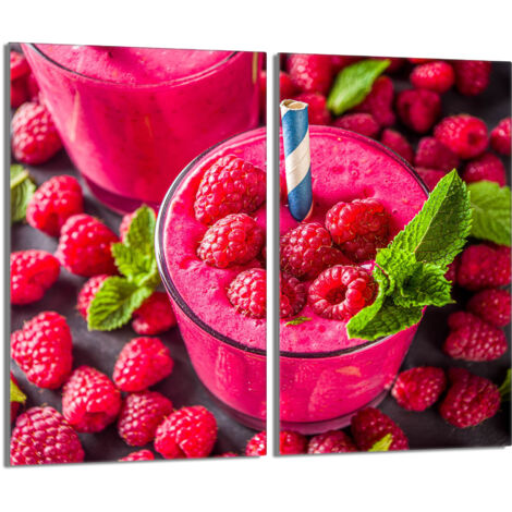 Plaque de protection en verre pour poêle 2x30x52 Framboises (1/5)