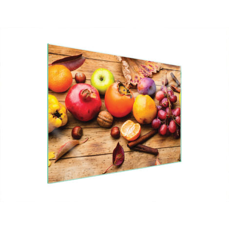 PLAQUE DE PROTECTION EN VERRE POUR POÊLE 70x52 FRUIT (1/5)