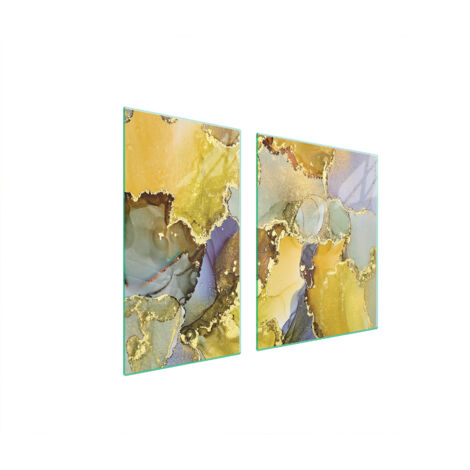 PLAQUE DE PROTECTION EN VERRE POUR POÊLE 90x52 MARBRE (1/5)