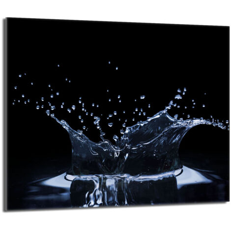 Plaque de protection en verre pour le poêle 60x52 Eau (1/5)