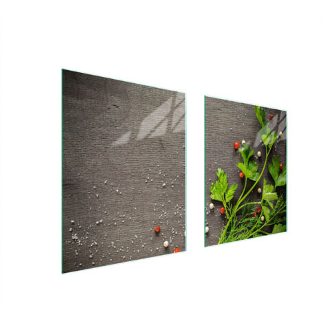 PLAQUE DE PROTECTION EN VERRE POUR POÊLE 85x52 POIVRE (1/5)