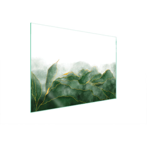 PLAQUE DE PROTECTION EN VERRE POUR POÊLE 70x52 FEUILLES (1/5)