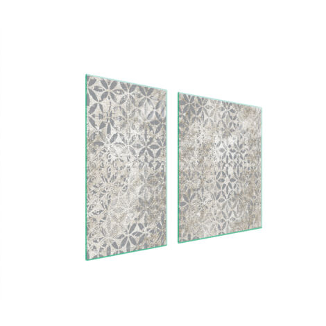 PLAQUE DE PROTECTION EN VERRE POUR POÊLE 90x52 GRIS (1/5)
