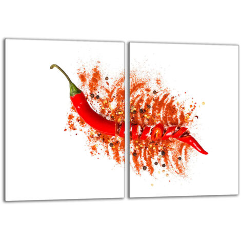 Plaque de protection en verre pour poêle 2x40x52 Chilli (1/5)