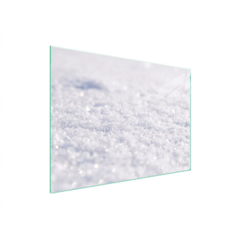 PLAQUE DE PROTECTION EN VERRE POUR POÊLE 70x52 BLANC