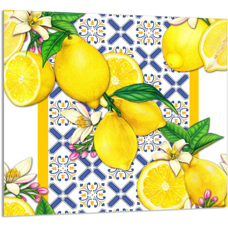 PANNEAU DE VERRE POUR CUISINE 65x60 Citrons (1/5)