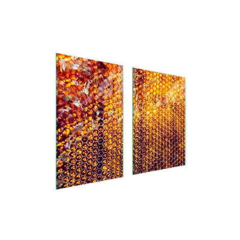 PLAQUE DE PROTECTION EN VERRE POUR CUISINE 65x52 MIEL