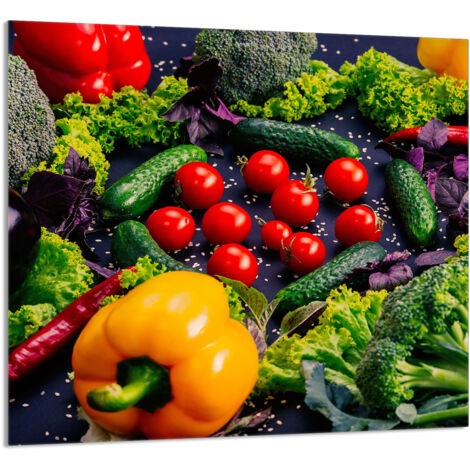 PANNEAU DE VERRE POUR CUISINE 65x60 Légumes (1/5)