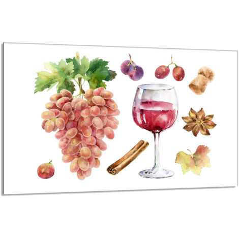 Plaque de protection en verre pour poêle 80x52 Wine (1/5)