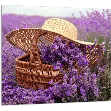 PANNEAU DE VERRE POUR CUISINE 65x60 Lavande (1/5)