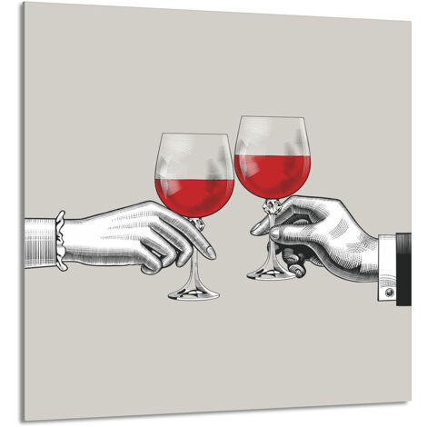 PANNEAU DE VERRE POUR CUISINE 60x65 Vin (1/5)