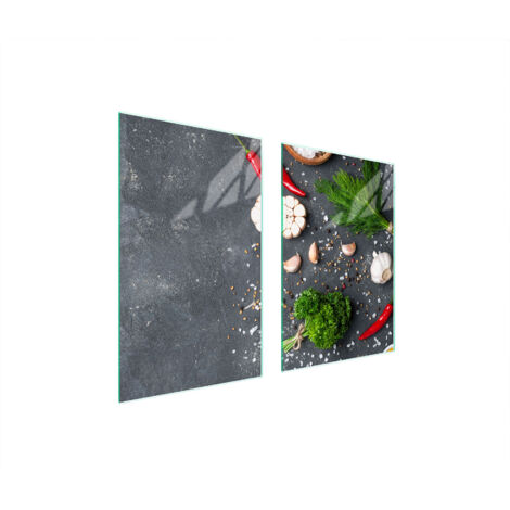 PANNEAU DE PROTECTION EN VERRE POUR CUISINE 65x52 ARDOISE (1/5)