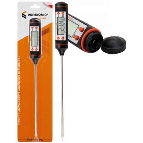 Thermomètre de cuisine numérique précis avec sonde pour aliments, grillades, viande, vin, écran LCD (1/5)