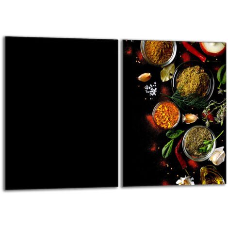 Plaque de protection en verre pour la cuisinière 2x40x52 Épices (1/5)