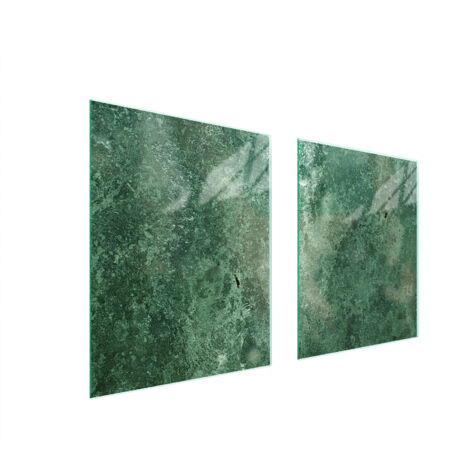 PLAQUE DE PROTECTION EN VERRE POUR POÊLE 85x52 TURQUOISE (1/5)
