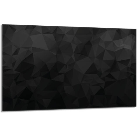 Plaque de protection en verre pour poêle 80x52 Noir
