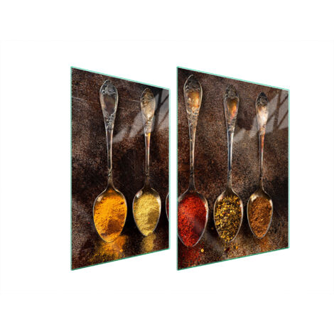 PLAQUE DE PROTECTION EN VERRE POUR POÊLE 70x52 ÉPICES (1/5)