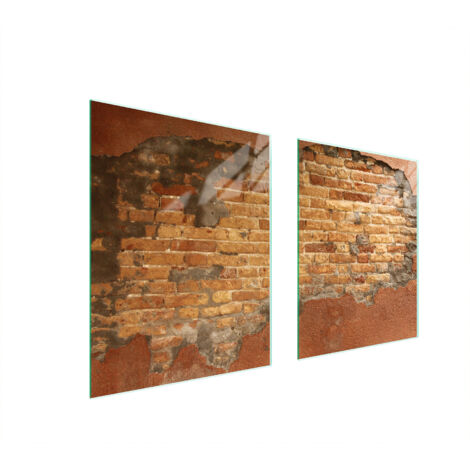 PLAQUE DE PROTECTION EN VERRE POUR POÊLE 85x52 BRIQUE (1/5)